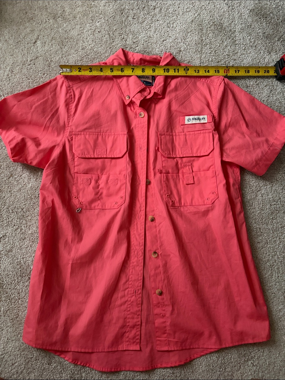 Magellan Outdoors Women's Short-Sleeve Fishing Shirt - Coral